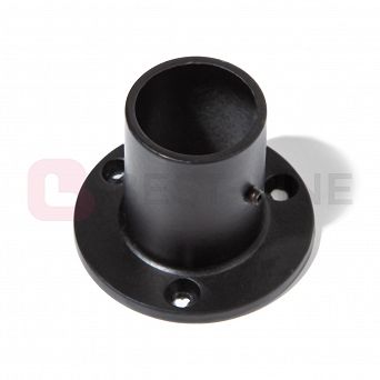 Rozeta z wysokim kołrzeniem do rur fi25mm aluminium BLACK