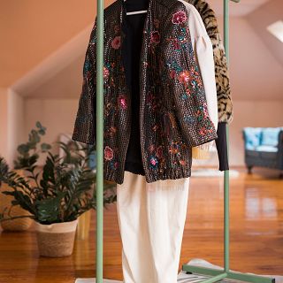 Stojak ubraniowy LOFT 144x120x50cm GREEN - 3