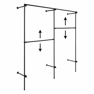 Regał regulowany 200x200x40 BLACK - 3