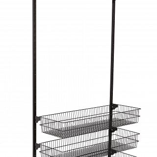 Kosz z drutu 100x35 Szyna Universal BLACK - 4