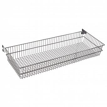 Kosz z drutu 100x35 Szyna Universal BLACK