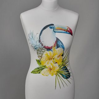 Koszulka na manekin krawiecki (damski r. 36-40) ptak tukan - 2