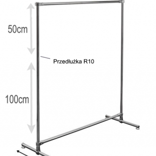 STOJAK Z WIESZAKAMI NA UBRANIA 100x155cm ZESTAW - 2