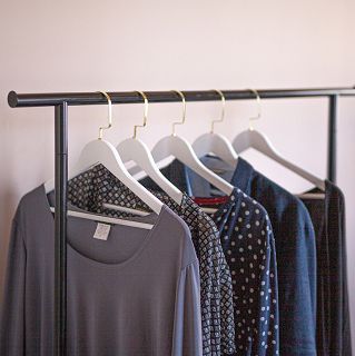 Stojak ubraniowy LOFT 144x120x50cm CZARNY - 4