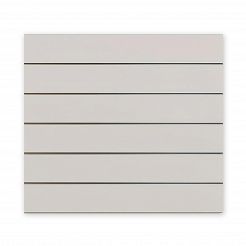 Panel MDF Slatwall Popiel (U112 PE) + wsuwki ALU (odstępy co 15cm)