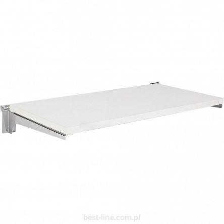 Półka + kpl. wsporników (25cm) Slatwall (różne wymiary) Chrom