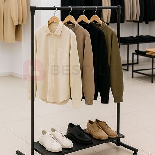 Stojak 150x100x50cm z półką BLACK - 4