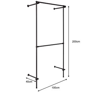 Regał regulowany 100x200x40 BLACK - 2