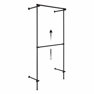 Regał regulowany 100x200x40 BLACK - 3