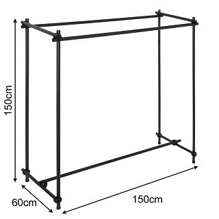 Gondola LIGHT 150x150x60cm BLACK - 2