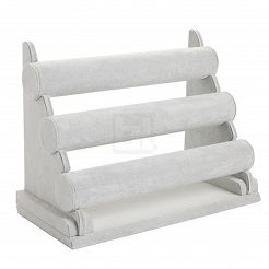 Ekspozytor na biżuterię szary (potrójny)