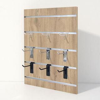 Panel Slatwall naścienny 38x50(h)cm + wsuwki ALU (odstępy co 10cm) - 3