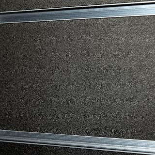 Panel MDF Slatwall Czarny (U190 PE) + wsuwki ALU (odstępy co 15cm) - 2