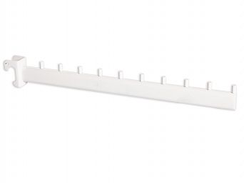 Wieszak prosty do rury owalnej 40cm 10N WHITE