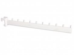 Wieszak prosty do rury owalnej 40cm 10N WHITE