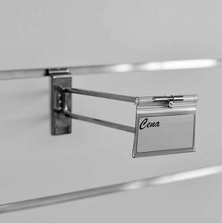 Wieszak hak pojedynczy  Z listwą cenową! Chrom - 3