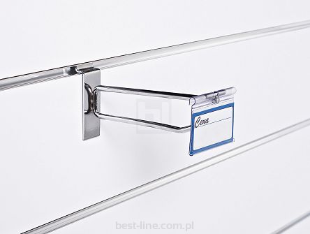 Wieszak hak pojedynczy Z listwą cenową! Chrom - Best-line