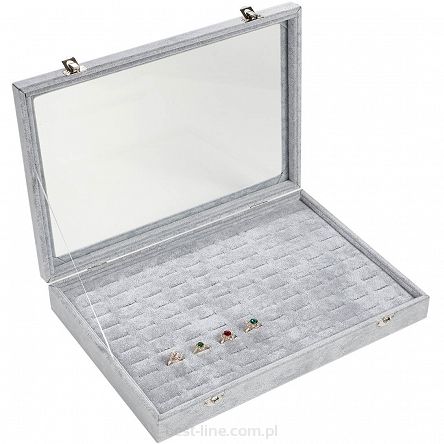 Tacka zamykana na pierścionki szara