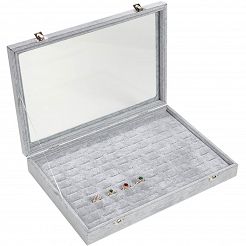 Tacka zamykana na pierścionki szara