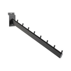 Wieszak pochyły na panel Slatwall czarny 40cm