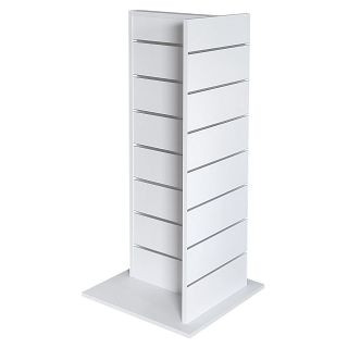 Gondola Slatwall T Trójstronna Na kółkach 125cm (15cm) (Biały Alaska U8681 SM) - 4