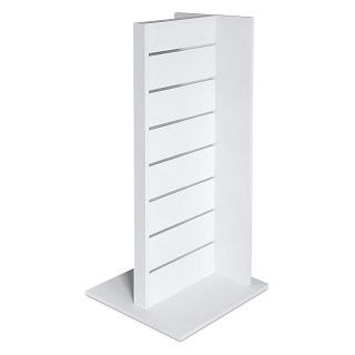 Gondola Slatwall T Trójstronna Na kółkach 125cm (15cm) (Biały Alaska U8681 SM) - 3