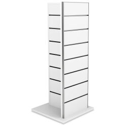 Gondola Slatwall T Trójstronna Na kółkach 125cm (15cm) (Biały Alaska U8681 SM)