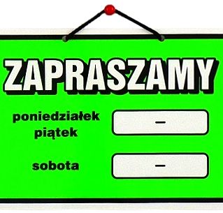 Wywieszka laminowana ZAPRASZAMY A5 - 4