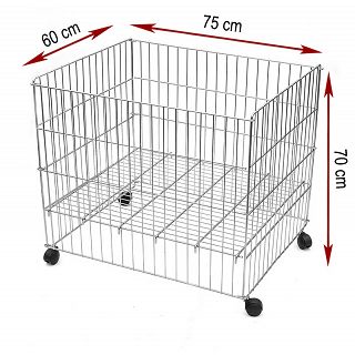 Kosz na odzież wysypowy na kółkach 75x60cm - 2