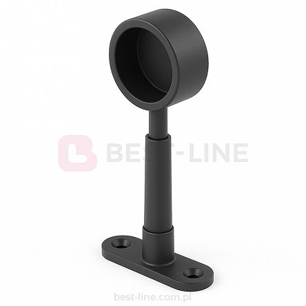 Uchwyt dystansowy końcowy (z zaślepką) z regulacją fi25mm BLACK