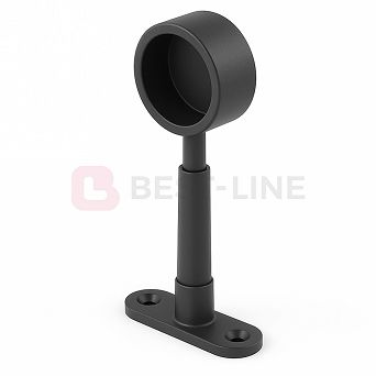 Uchwyt dystansowy końcowy (z zaślepką) z regulacją fi25mm BLACK