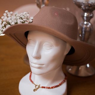 Ekspozytor głowa na czapki (biały) - 3