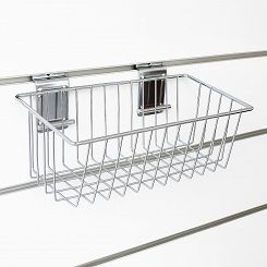 Kosz 30cm z drutu na panel Slatwall