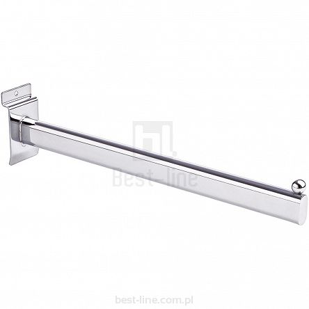 Wieszak prosty 40cm 1K (owal) Slatwall chrom