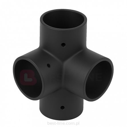 Złączka H4-3W przelotowa fi25mm BLACK