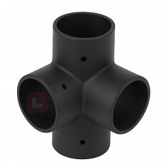 Złączka H4-3W przelotowa fi25mm BLACK