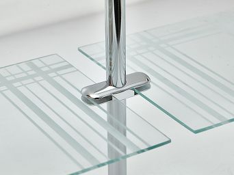 Złącze dwustronne do półki ze szkła plexi fi25mm