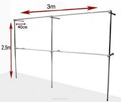 Regał przyścienny 300x250x40cm