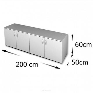 Zabudowa Slatwall z szafką 200x240x50cm 17 FREZÓW - 3