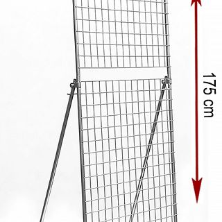 Parawan krata 175x75cm srebrny składany - 2