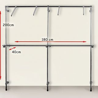 REGAŁ RUROWO-OWALNY 1,8M - 2