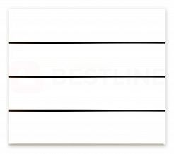 Panel MDF Slatwall Biały Alaska (śnieżnobiały, U8681 SM) + wsuwki ALU (odstępy co 20cm)