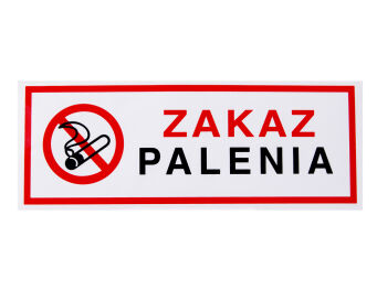 Naklejka "ZAKAZ PALENIA"