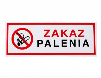 Naklejka "ZAKAZ PALENIA"