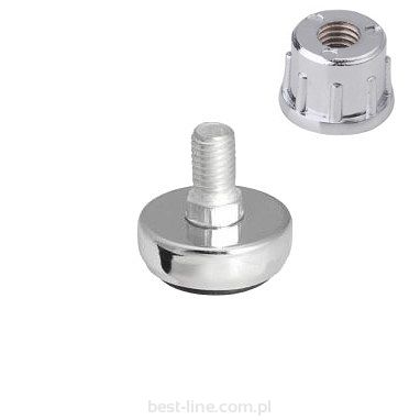 Stopka regulowana z wkładką CHROM