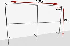 Regał regulowany 300x200x40