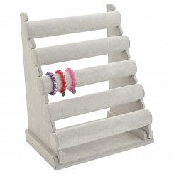 Ekspozytor na biżuterię 5 wałków szary