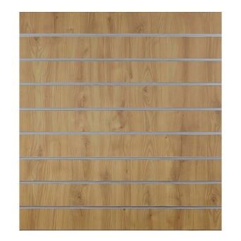 Panel MDF Slatwall Dąb Odwieczny (D1041) + wsuwki ALU (odstępy co 10cm) 80x90cm