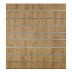 Panel MDF Slatwall Dąb Odwieczny (D1041) + wsuwki ALU (odstępy co 10cm) 80x90cm