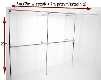 Regał z przymierzalnią 2+1m